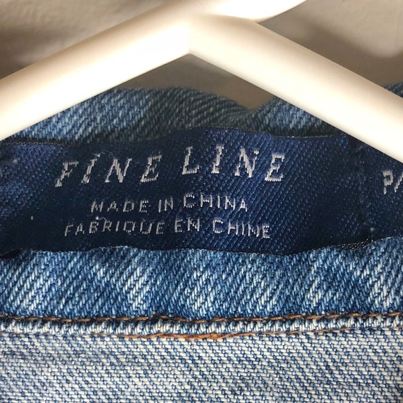 Vintage wide shoulder collared denim jean vest - Picture 9 of 9